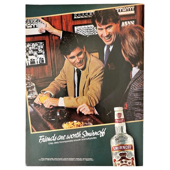 *2 ADS- 1987 Smirnoff Vodka Friends/Salem Spirit Cigarettes VINTAGE Print Ad - Picture 2 of 5